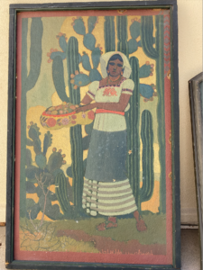 Painting, Cornejo, Woman Gathering Food